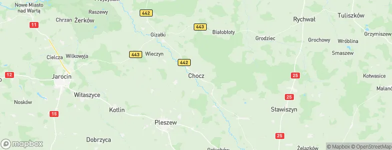 Chocz, Poland Map