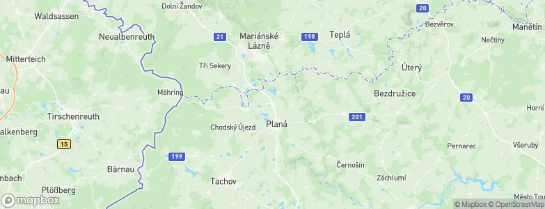 Chodová Planá, Czechia Map