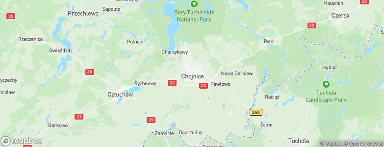 Chojnice, Poland Map