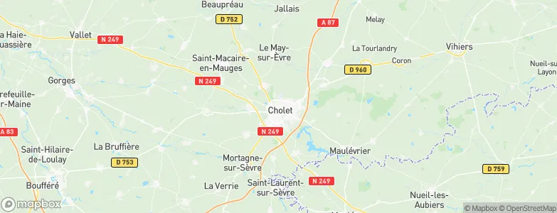 Cholet, France Map