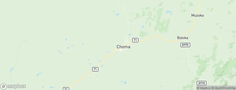 Choma, Zambia Map