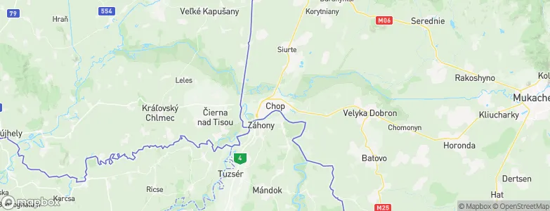 Chop, Ukraine Map