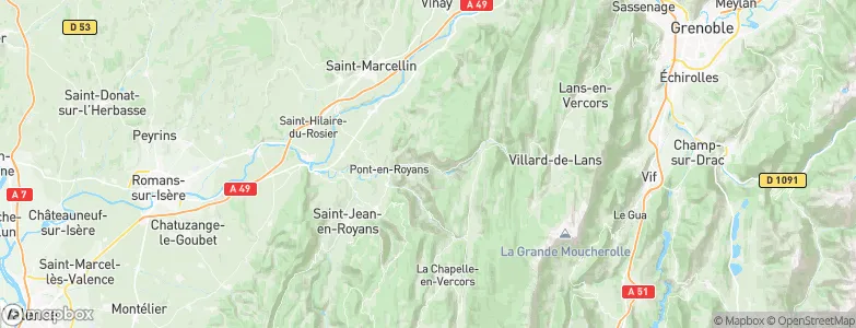Choranche, France Map