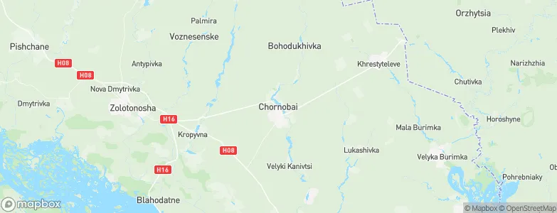 Chornobay, Ukraine Map