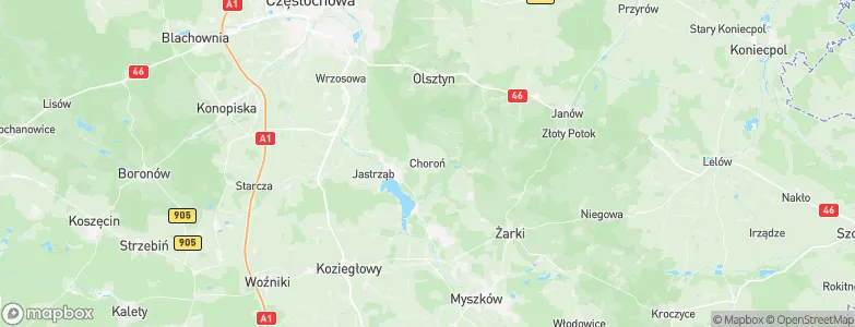Choroń, Poland Map