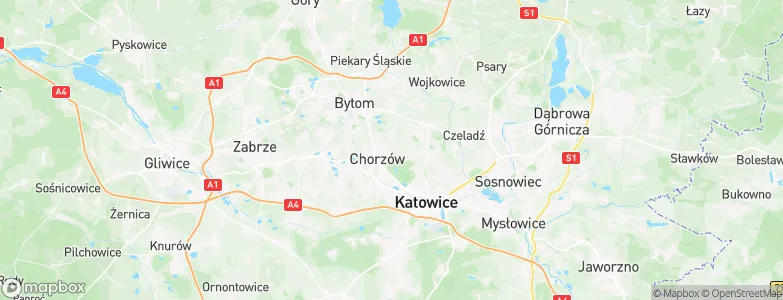 Chorzów, Poland Map