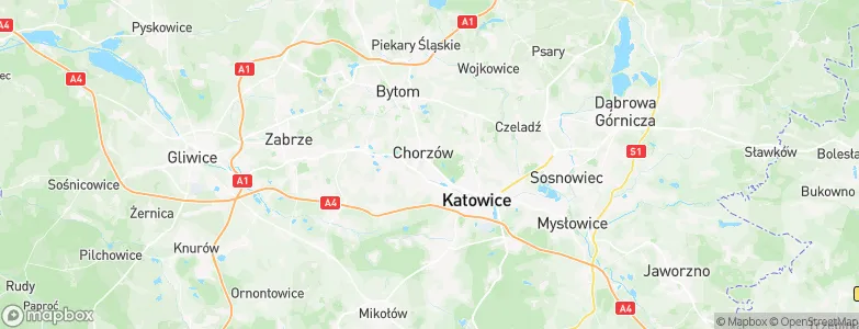 Chorzów, Poland Map