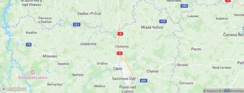 Chotoviny, Czechia Map