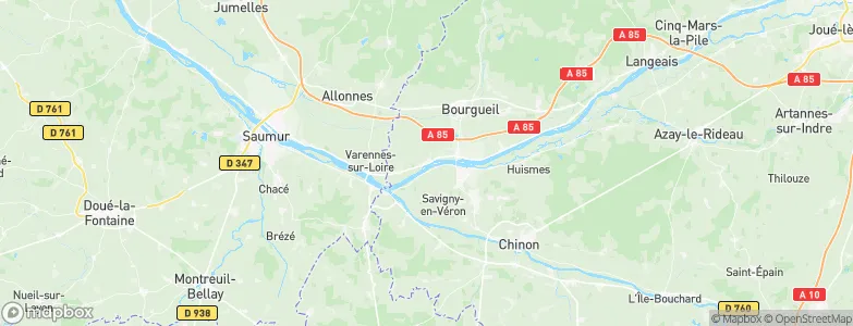 Chouzé-sur-Loire, France Map