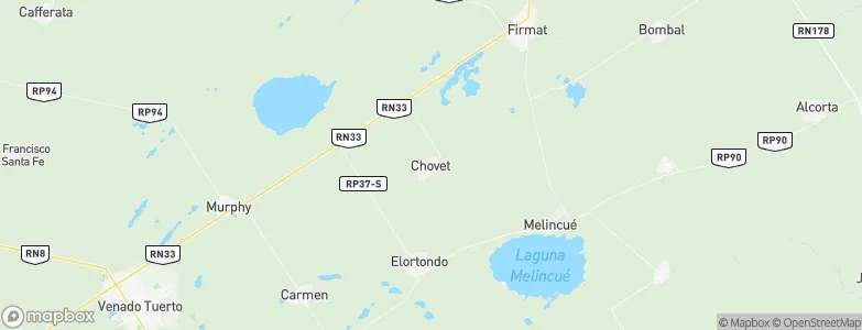 Chovet, Argentina Map