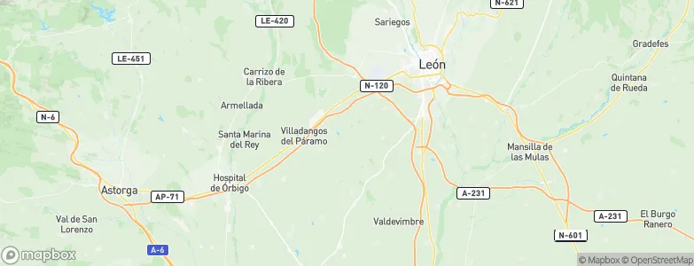 Chozas de Arriba, Spain Map