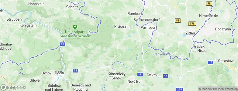 Chřibská, Czechia Map