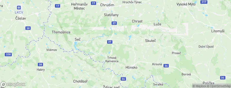 Chrudim District, Czechia Map