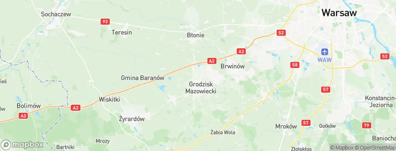 Chrzanów Duży, Poland Map