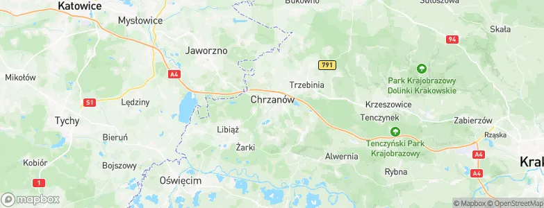 Chrzanów, Poland Map