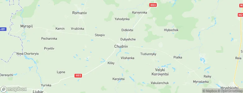 Chudniv, Ukraine Map