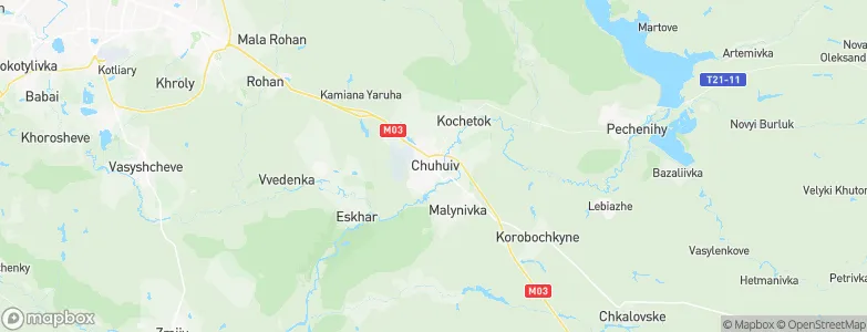 Chuhuyiv, Ukraine Map