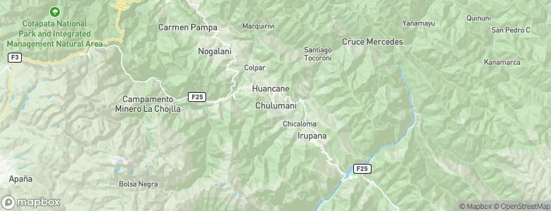 Chulumani, Bolivia Map