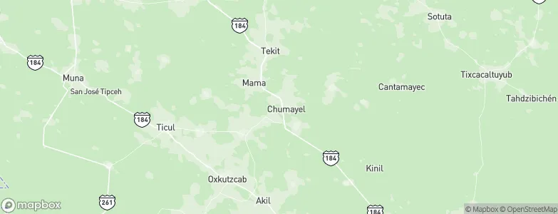 Chumayel, Mexico Map