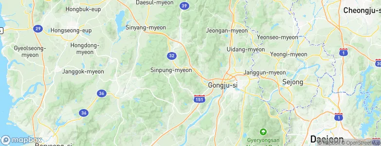 Chungcheongnam-do, South Korea Map