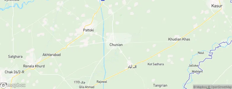Chunian, Pakistan Map