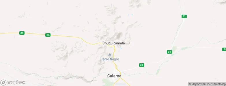 Chuquicamata, Chile Map