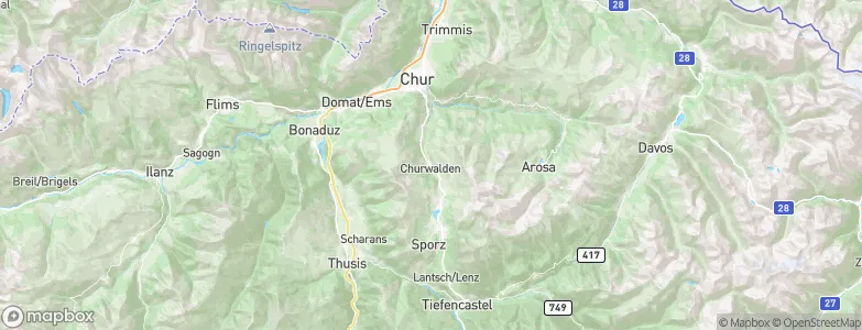 Churwalden, Switzerland Map