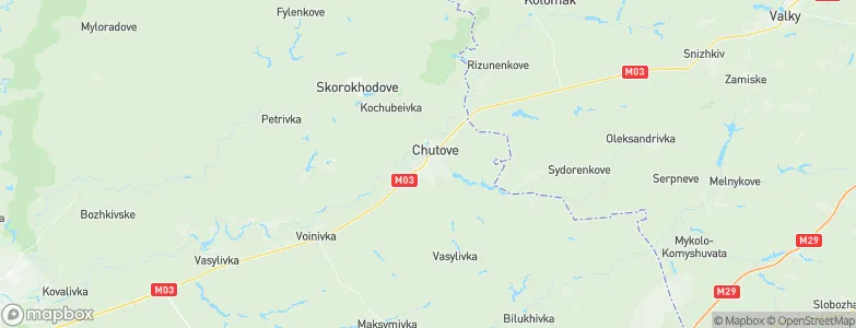Chutove, Ukraine Map