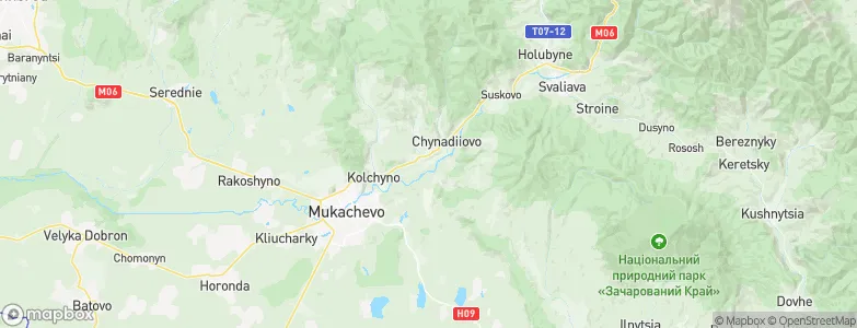 Chynadiyovo, Ukraine Map
