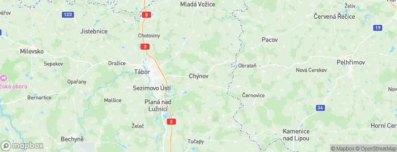 Chýnov, Czechia Map