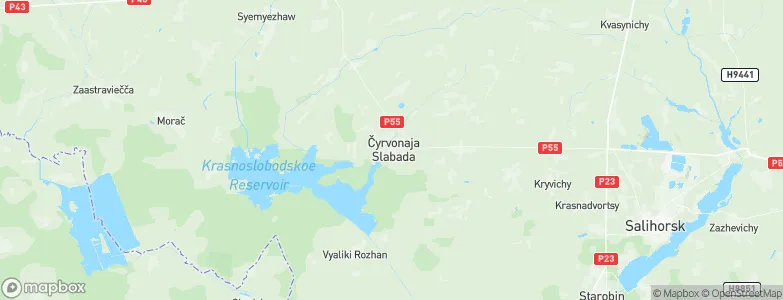 Chyrvonaya Slabada, Belarus Map