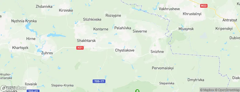 Chystyakove, Ukraine Map