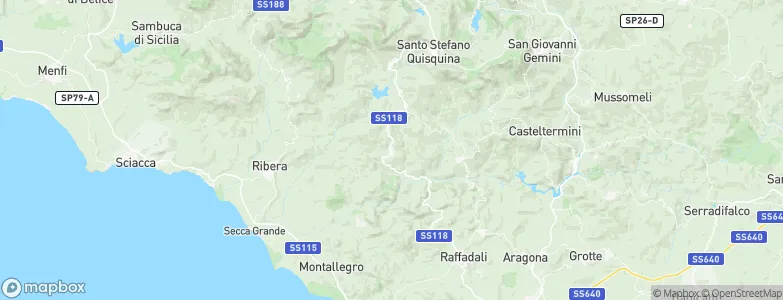 Cianciana, Italy Map