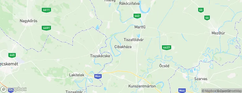Cibakháza, Hungary Map