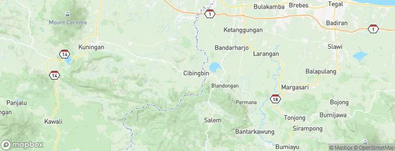 Cibingbin, Indonesia Map