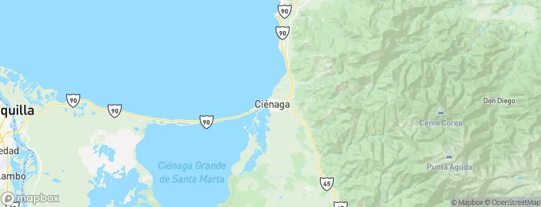 Ciénaga, Colombia Map