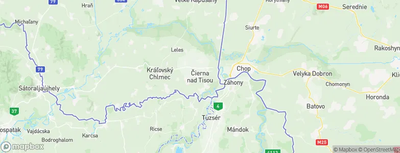 Čierna nad Tisou, Slovakia Map