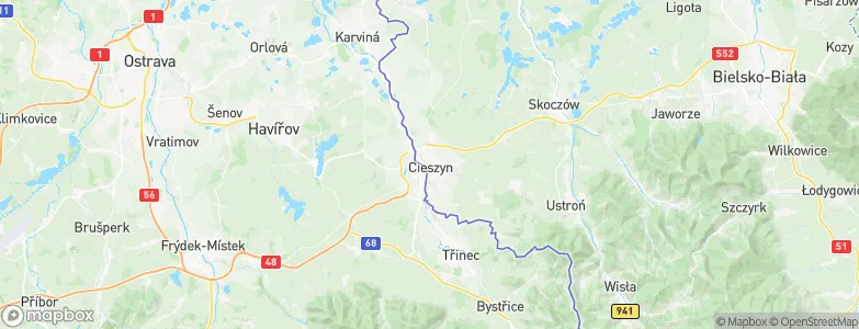 Cieszyn, Poland Map