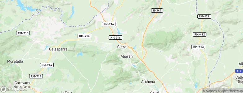 Cieza, Spain Map