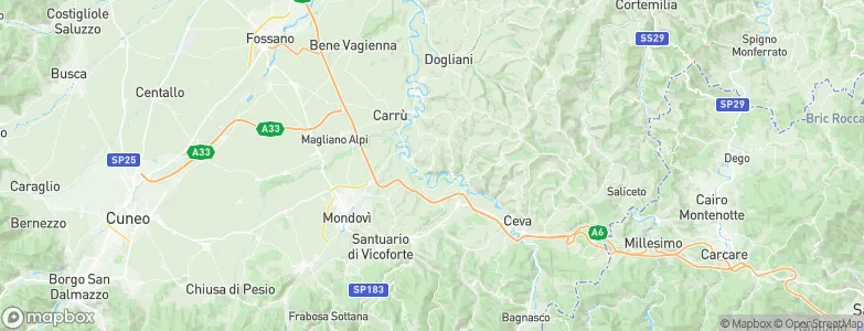 Cigliè, Italy Map