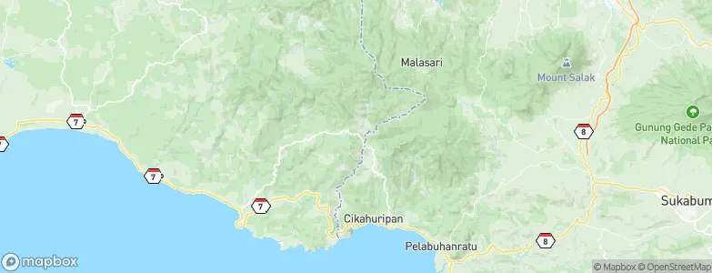 Cikadu, Indonesia Map