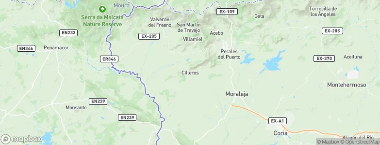 Cilleros, Spain Map