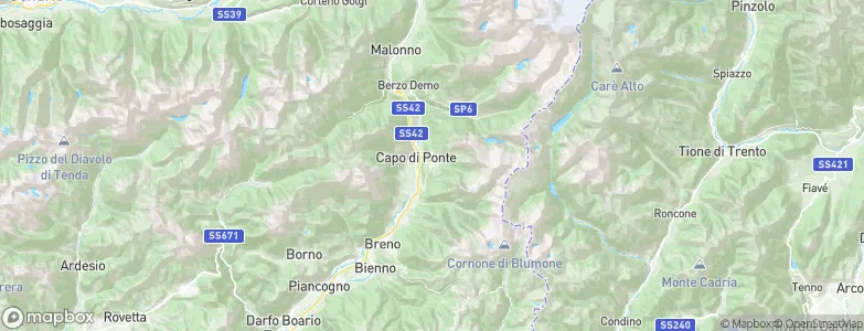 Cimbergo, Italy Map