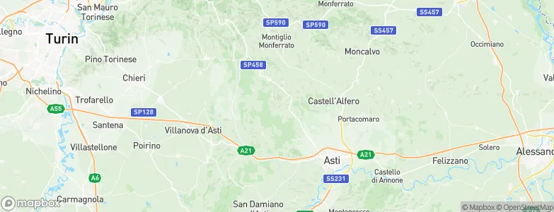 Cinaglio, Italy Map