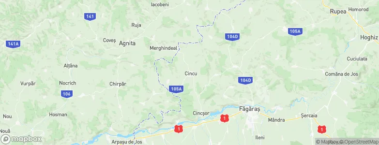 Cincu, Romania Map