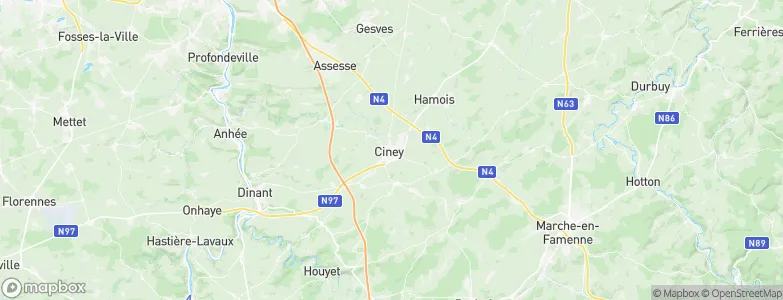 Ciney, Belgium Map