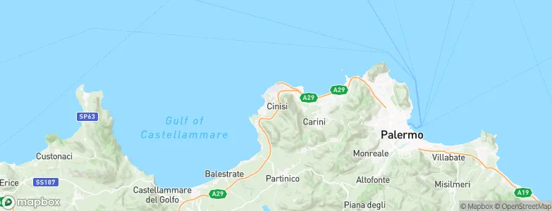 Cinisi, Italy Map