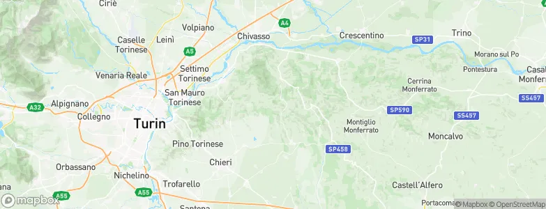 Cinzano, Italy Map