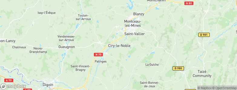 Ciry-le-Noble, France Map
