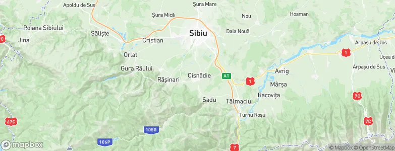 Cisnădie, Romania Map